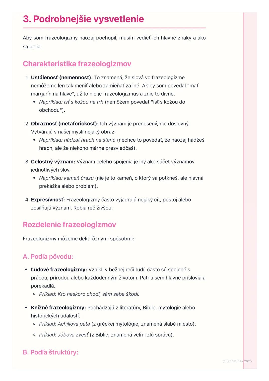 # Frazeologizmy

## 1. Úvod do frazeologizmov

Frazeologizmy sú super dôležitá časť slovenského jazyka, lebo robia našu reč
bohatšou a zaují