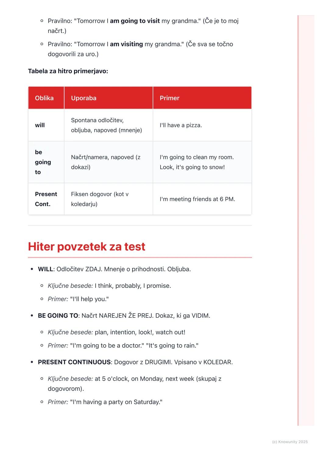 # Prihodnost (različni načini)

Pregled izražanja prihodnosti

V angleščini lahko prihodnost izrazimo na več načinov. Ni samo enega
"praviln