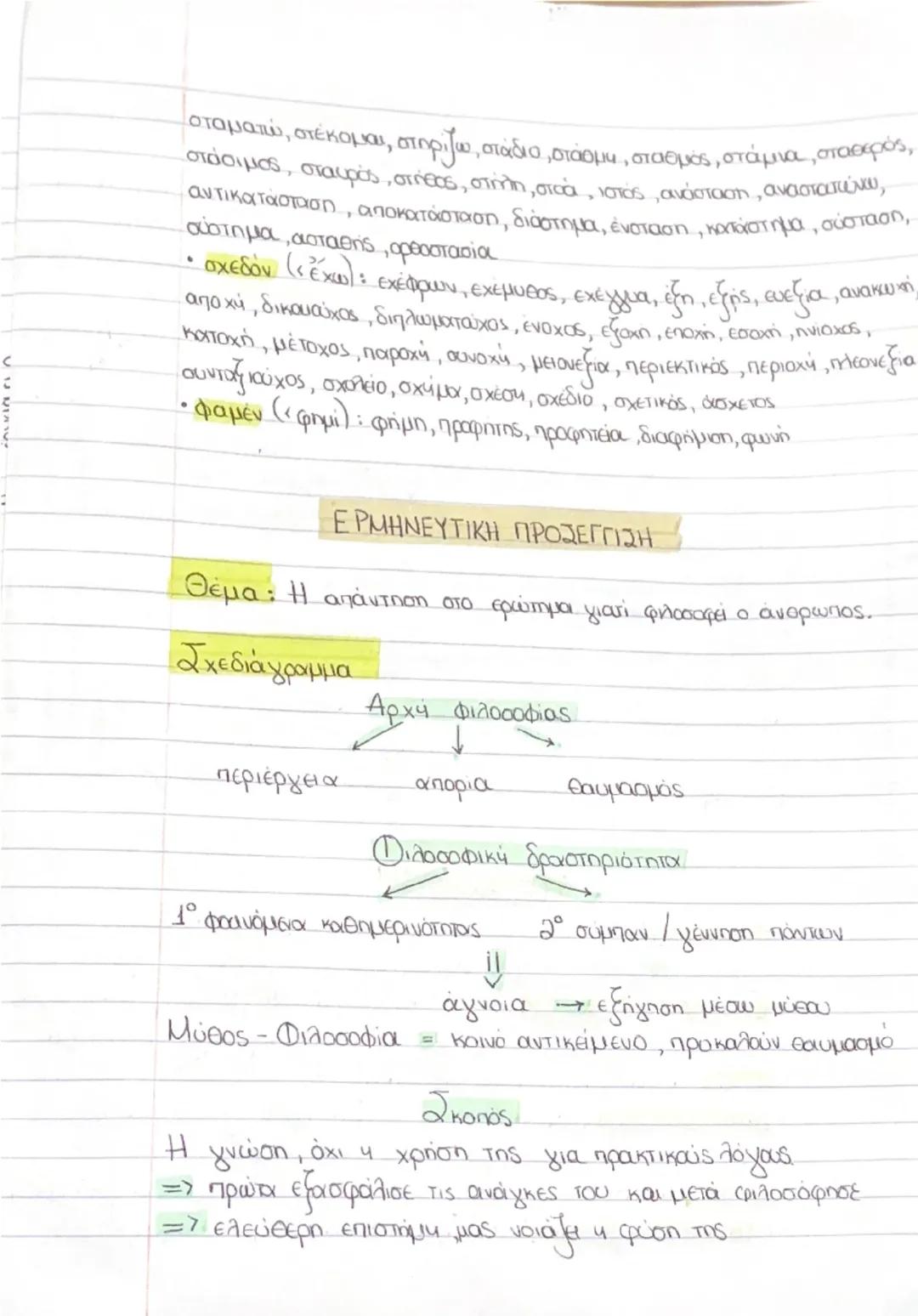 1η Διδακτική Ενότητα
Γιατί φιλοσοφεί ο άνθρωπος;
Αριστοτέλης, Μετά τα Φυσικά, Α2

ΚΕΙΜΕΝΟ
Διά γάρ το θαυμάζειν
καὶ νῦν καὶ τὸ πρώτον
ἤρξαντο
