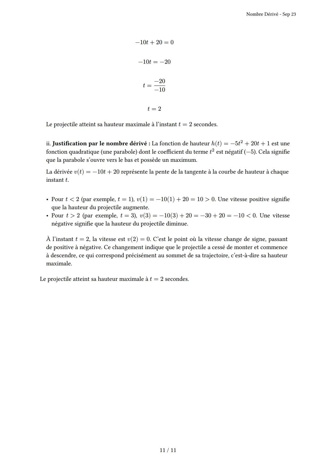 # Nombre Dérivé

Généré par Knowunity.fr - Sep 23

Description: Cet examen couvre le nombre dérivé, le taux d'accroissement et la tangente à