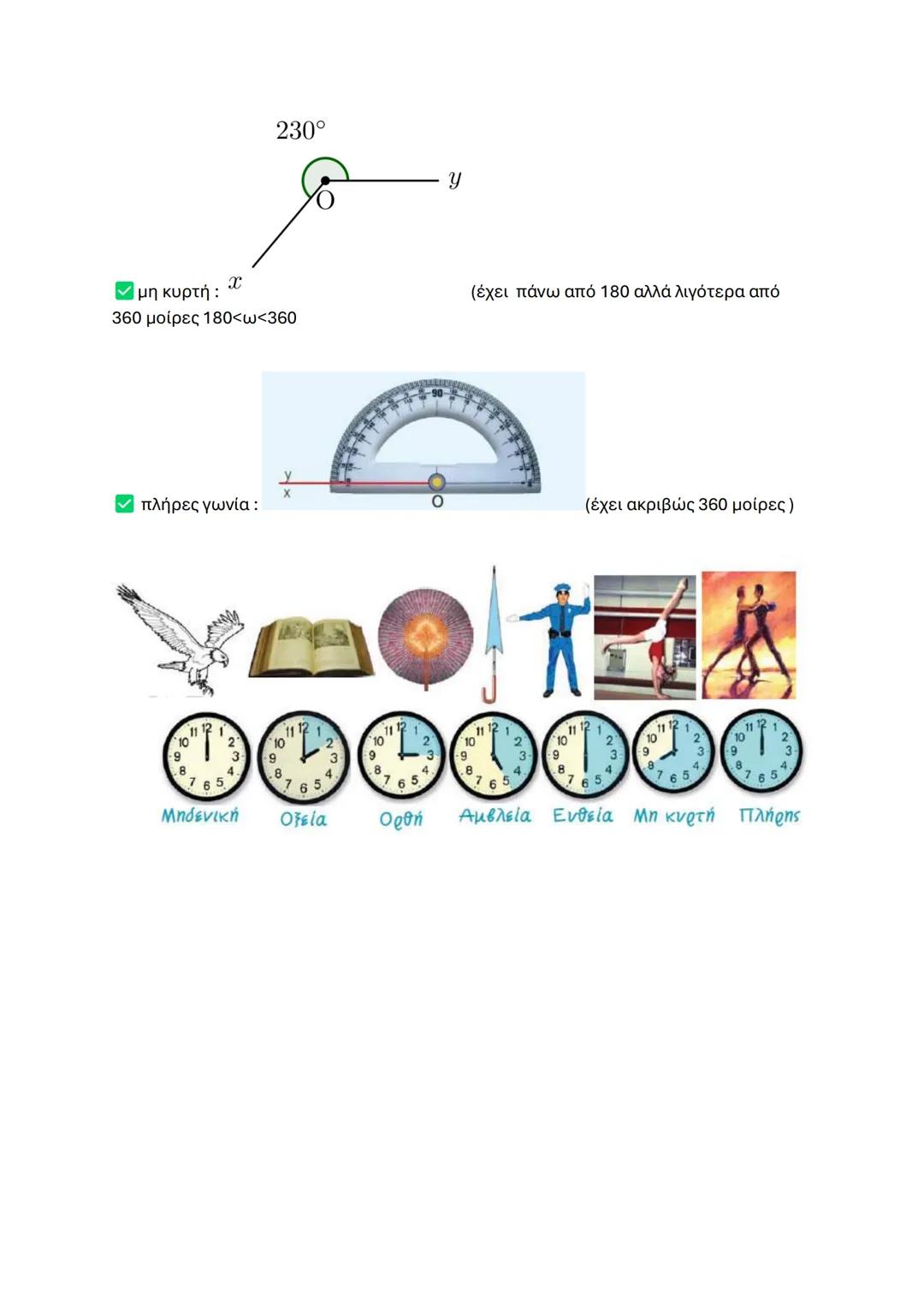 # Μαθηματικά γωνιές
Γεωμετρία
y
X
✓ μηδενική γωνία :
(έχει 0 μοίρες ωπο)
X
- οξεία γωνία :
λιγότερες από 90 0<ω<90 )
y
(έχει πάνω από
