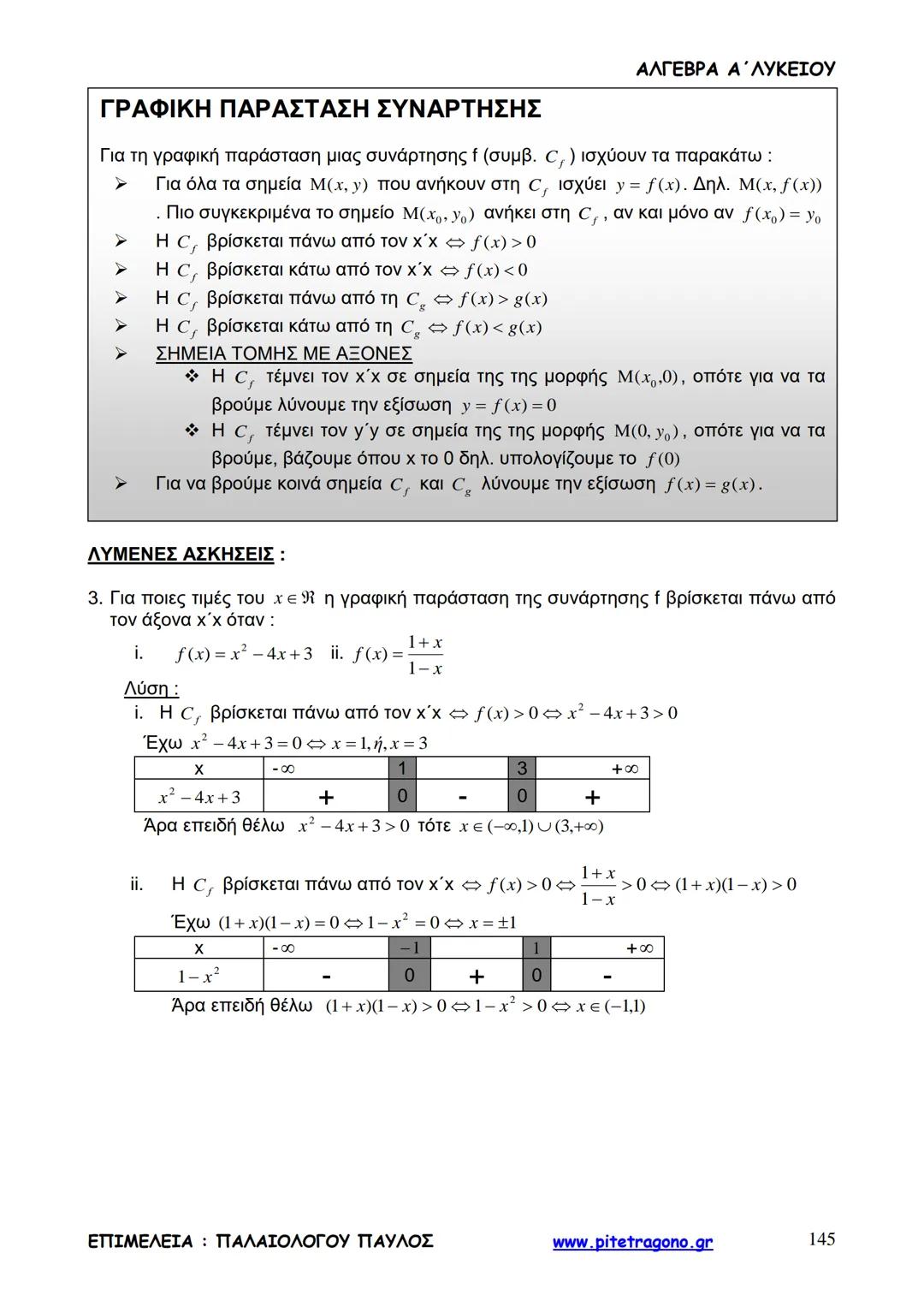 Παύλος Παλαιολόγου
Άλγεβρα Α΄ Λυκείου
Γενικής Παιδείας
3+3=6
2+2=4
6-4=2
www.pitetragono.gr ΑΛΓΕΒΡΑ Α΄ ΛΥΚΕΙΟΥ
Αγαπητοί μαθητές.
αυτό το βιβ
