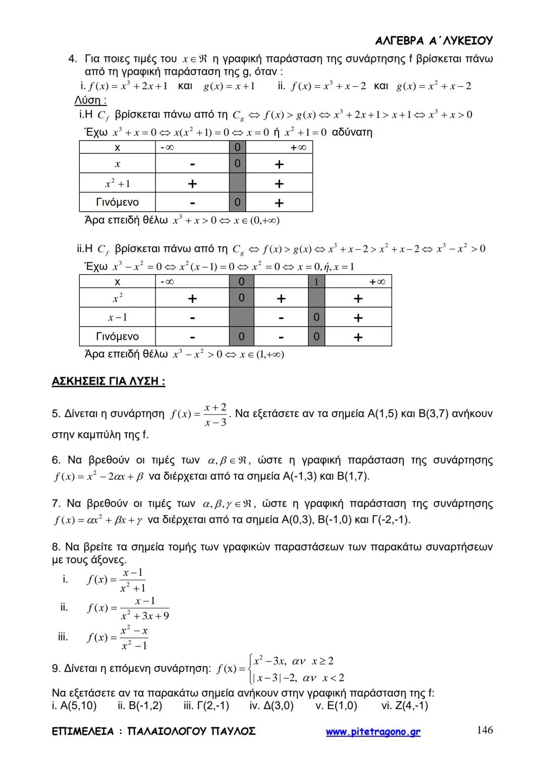 Παύλος Παλαιολόγου
Άλγεβρα Α΄ Λυκείου
Γενικής Παιδείας
3+3=6
2+2=4
6-4=2
www.pitetragono.gr ΑΛΓΕΒΡΑ Α΄ ΛΥΚΕΙΟΥ
Αγαπητοί μαθητές.
αυτό το βιβ