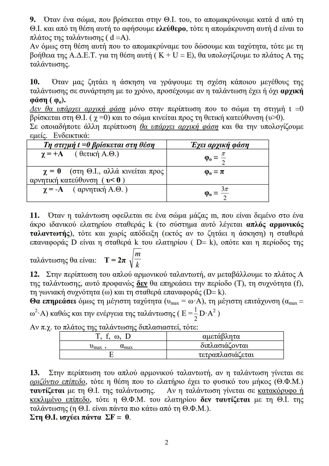 # ΧΡΗΣΙΜΕΣ – SOS ΠΑΡΑΤΗΡΗΣΕΙΣ
# ΣΤΙΣ ΤΑΛΑΝΤΩΣΕΙΣ
# ΓΙΑ ΑΜΕΙΣΩΣ ΜΗΧΑΝΙΚΕΣ Α.Α.Τ.
1. Το ελάχιστο χρονικό διάστημα από την Ο.Ι. σε Α.Ο. και α