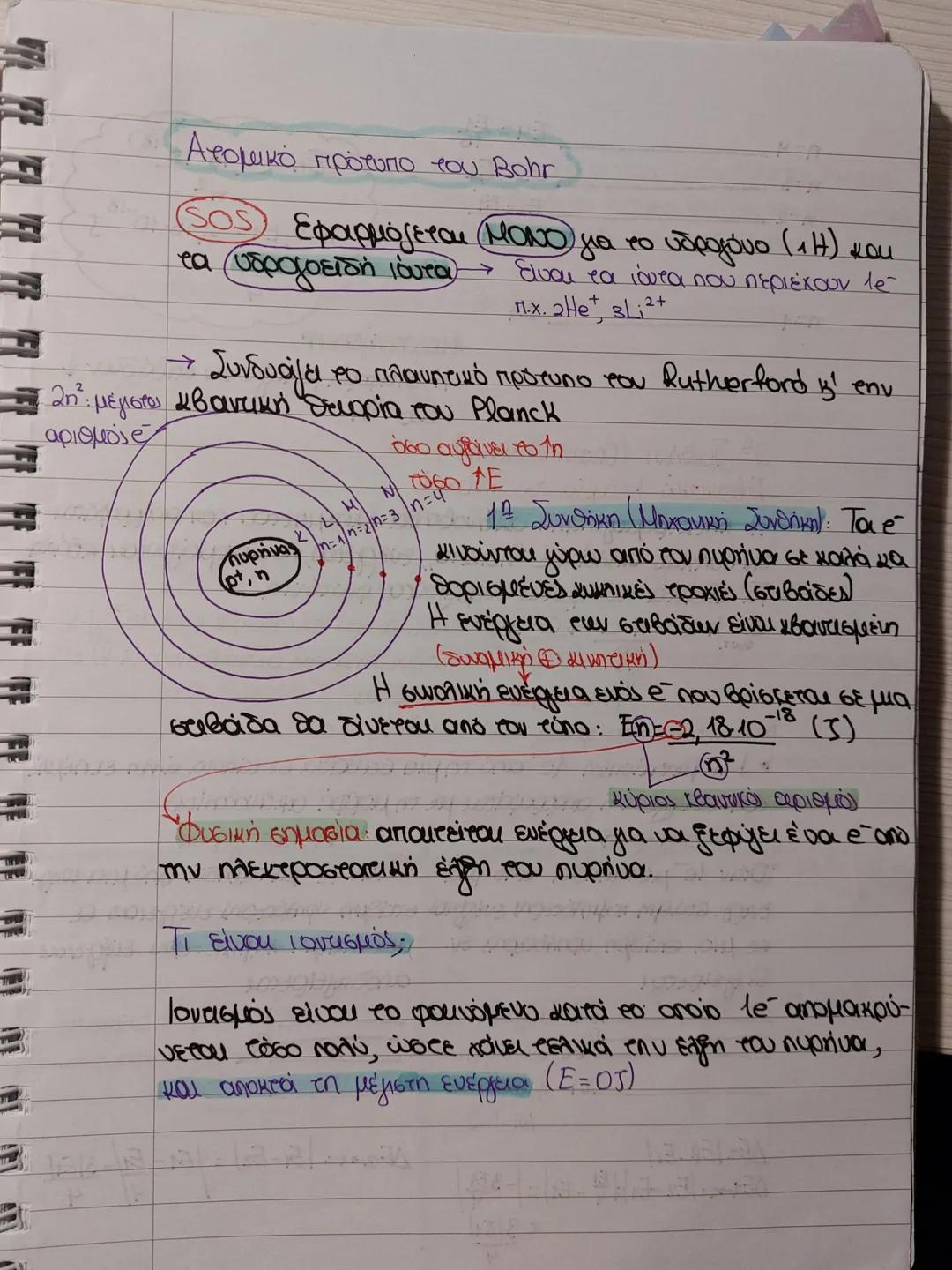 Το ατομικό πρότυπο του Bohr, Τροχιακά- Κβαντικοί αριθμοί, Ηλεκτρονική δόμηση