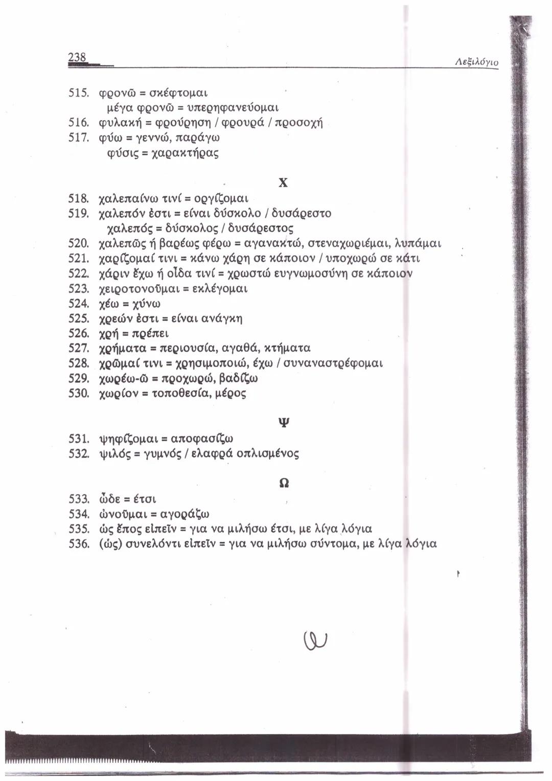 ΛΕΞΙΛΟΓΙΟ*
A
1. ἄγαμαι = θαυμάζω
2. ἄγαν = πολύ, υπερβολικά
3. ἀγγέλλω= αναγγέλλω
ἄγγελος = αγγελιαφόρος
4. ἀγείρω = συγκεντρώνω
5