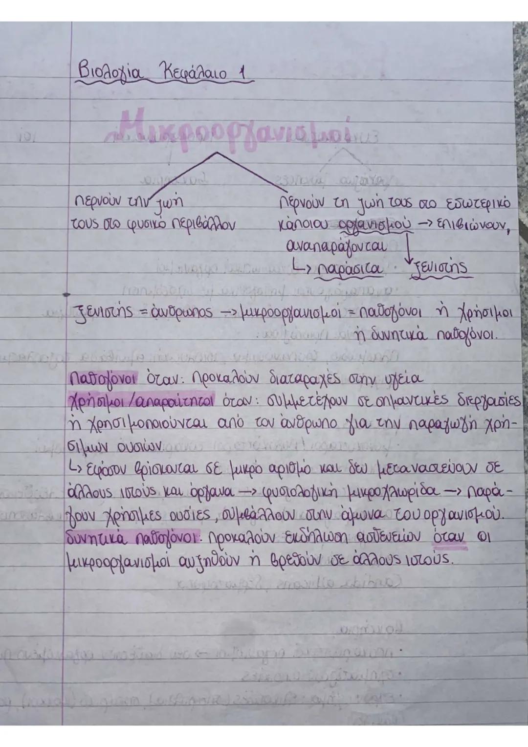 Βιολογία β λυκείου κεφάλαιο 1.2