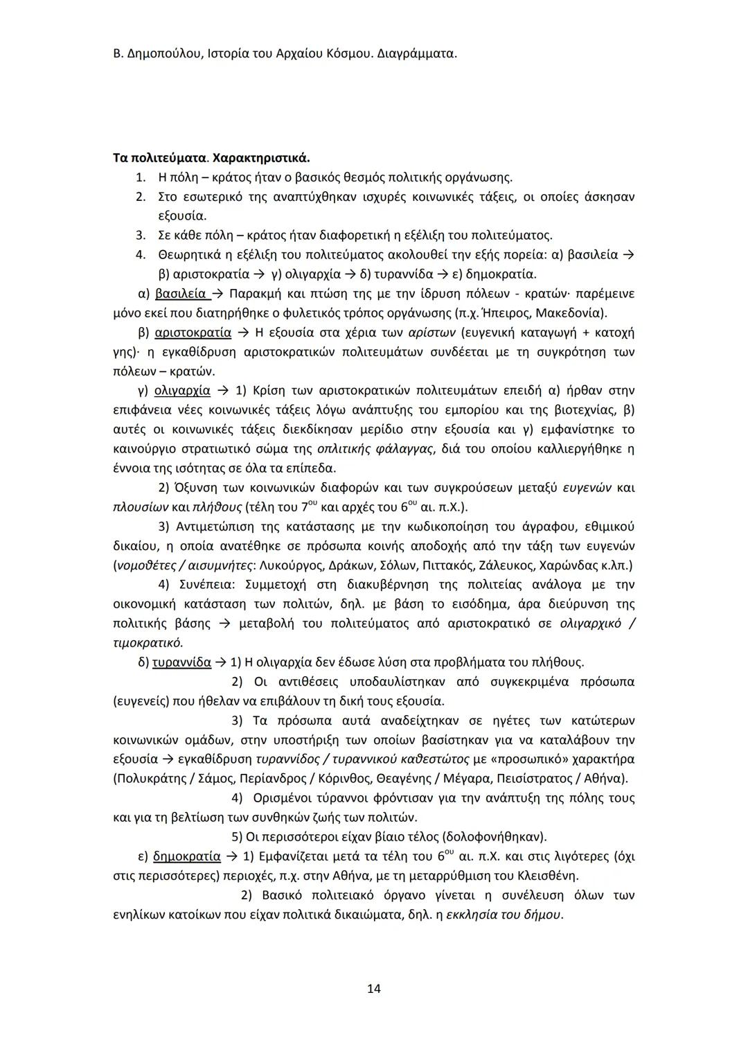 Β. Δημοπούλου, Ιστορία του Αρχαίου Κόσμου. Διαγράμματα.
ΙΣΤΟΡΙΑ ΤΟΥ ΑΡΧΑΙΟΥ ΚΟΣΜΟΥ
Από τους προϊστορικούς πολιτισμούς της Ανατολής
éως την ε