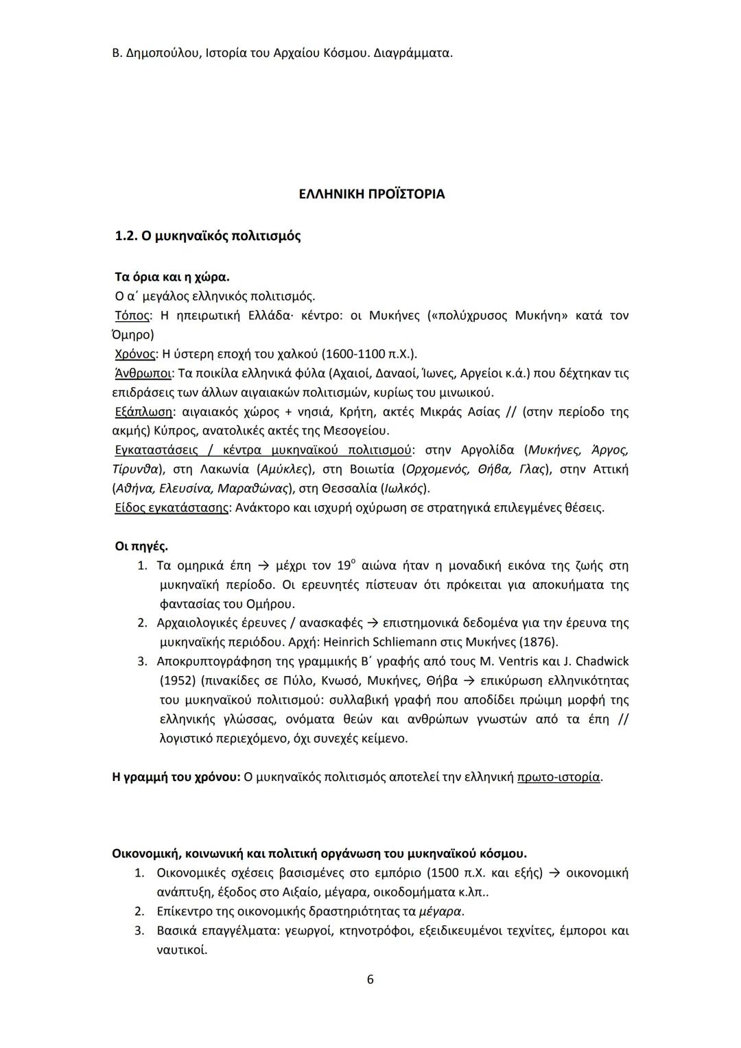 Β. Δημοπούλου, Ιστορία του Αρχαίου Κόσμου. Διαγράμματα.
ΙΣΤΟΡΙΑ ΤΟΥ ΑΡΧΑΙΟΥ ΚΟΣΜΟΥ
Από τους προϊστορικούς πολιτισμούς της Ανατολής
éως την ε