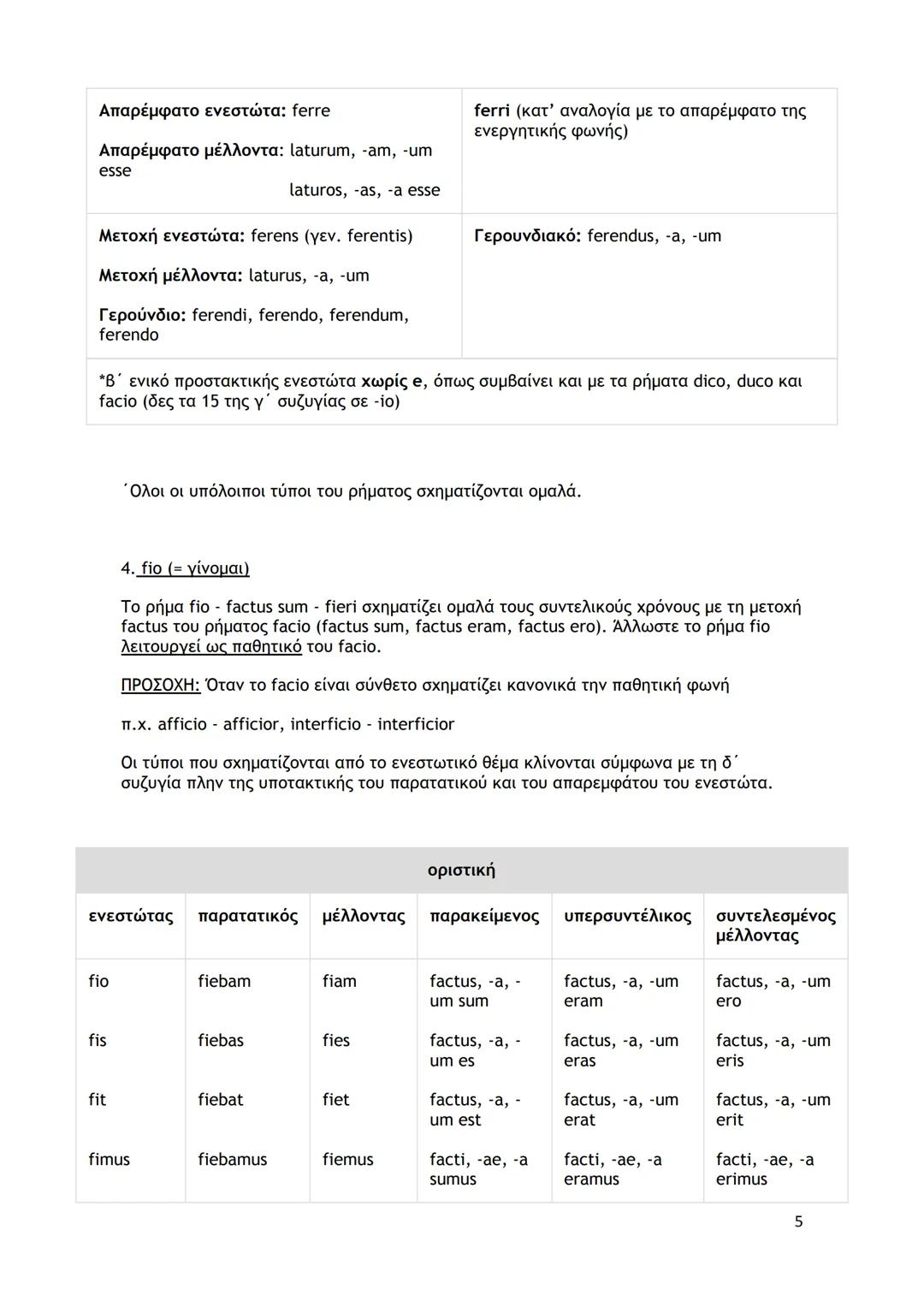 ΜΕΛΕΤΗ ΓΡΑΜΜΑΤΙΚΟΥ ΦΑΙΝΟΜΕΝΟΥ: Ανώμαλα ρήματα
ΣΗΜΕΙΩΣΕΙΣ
Μερικά ρήματα παρουσιάζουν ανωμαλίες στην κλίση τους και δεν μπορούν να ενταχθούν
σ
