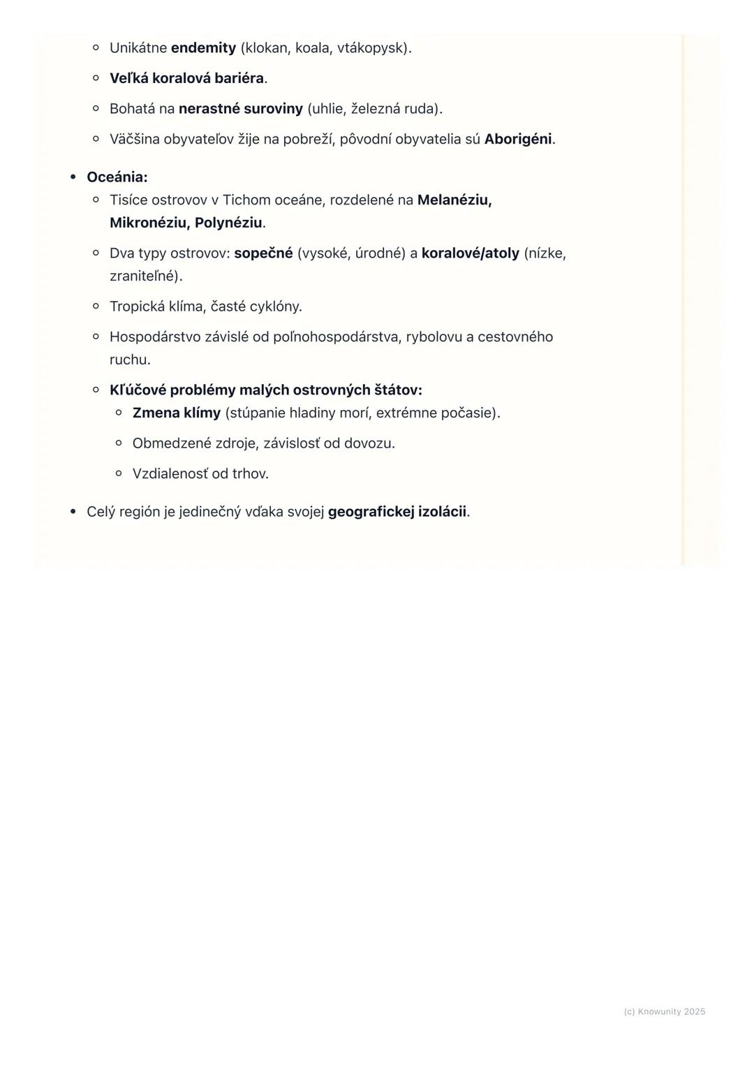 # Austrália a Oceánia
Prehľad Austrálie a Oceánie
Takže, ideme na Austráliu a Oceániu. Je to obrovský región, ktorý je
geograficky dosť iz