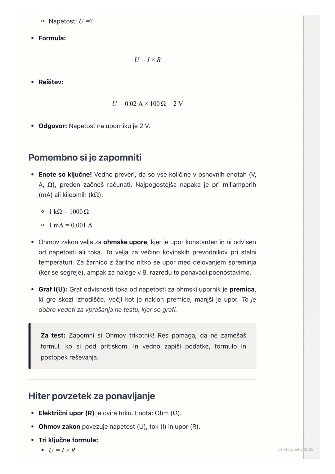 # Upor in Ohmov zakon
Uvod v električni upor
Električni upor je v bistvu ovira za električni tok. Predstavljam si ga kot trenje
za elektro