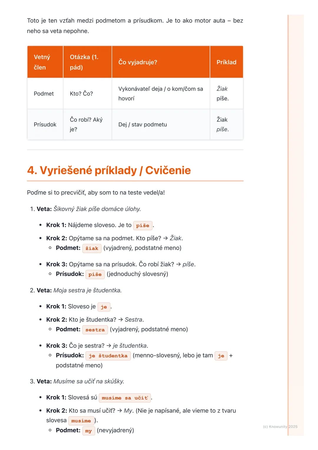 # Základné vetné členy
1. Úvod do základných vetných členov
Takže, na skúšku si musím zopakovať základné vetné členy. To sú tie
najdôležit
