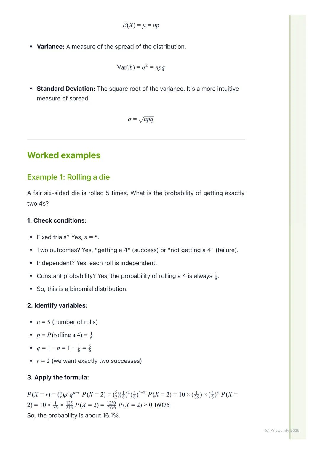 # Bernoulli Trials and Binomial
Distribution
Introduction to Bernoulli trials
This topic is about a specific type of probability experimen