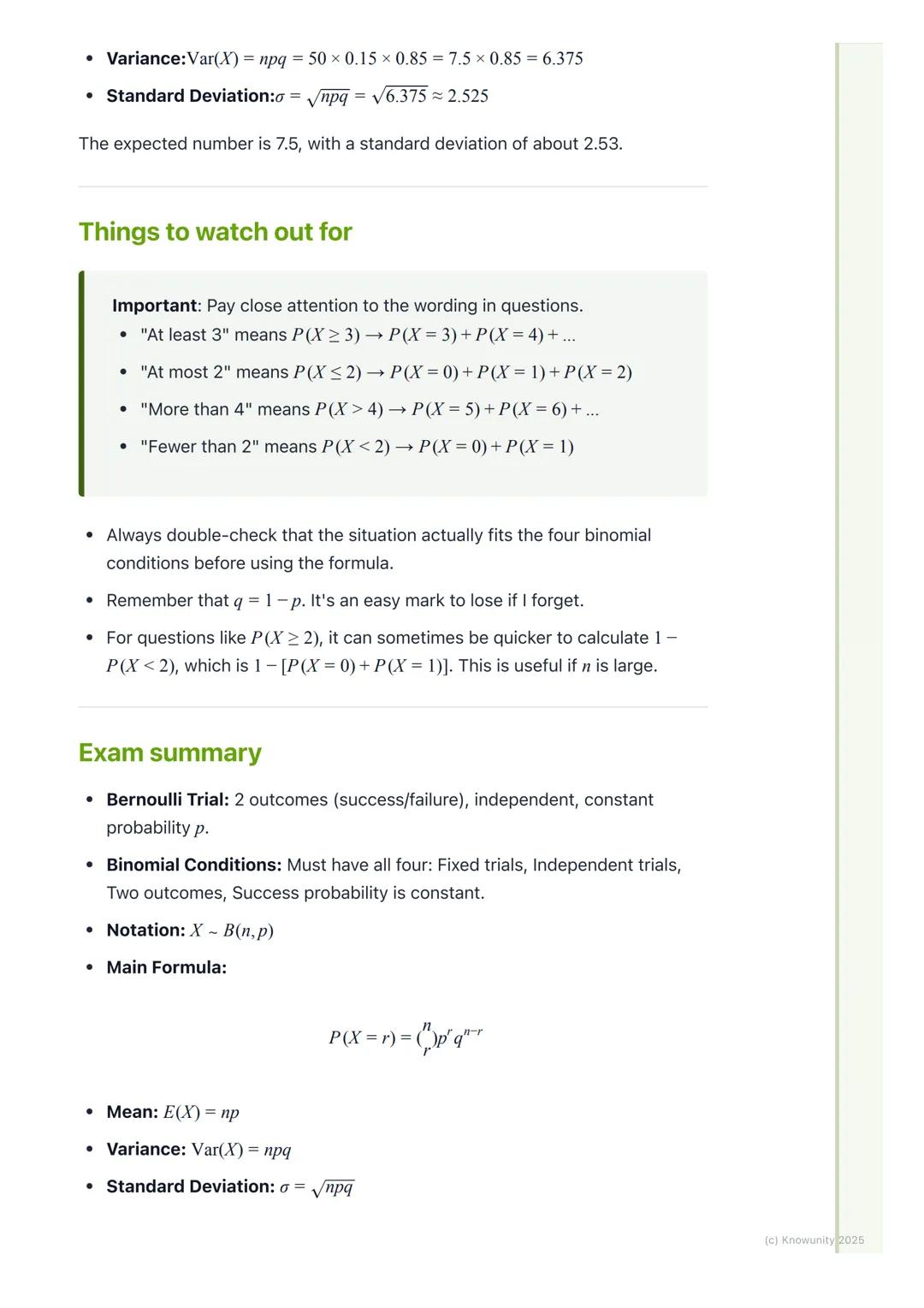 # Bernoulli Trials and Binomial
Distribution
Introduction to Bernoulli trials
This topic is about a specific type of probability experimen