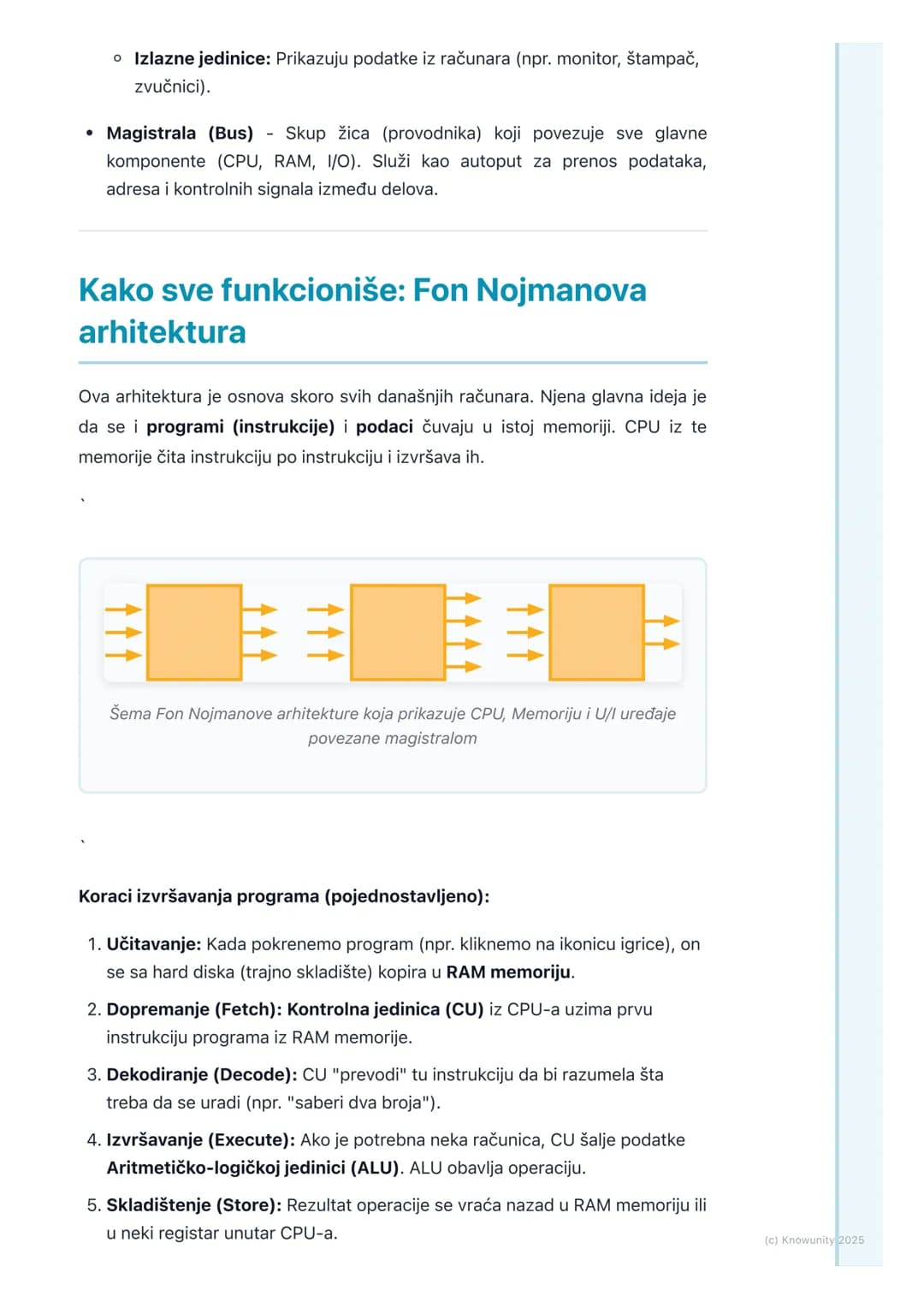 # Osnovna arhitektura računara
## Uvod u arhitekturu računara
Svaki računar, od laptopa do telefona, radi po sličnom principu. Nije to sam