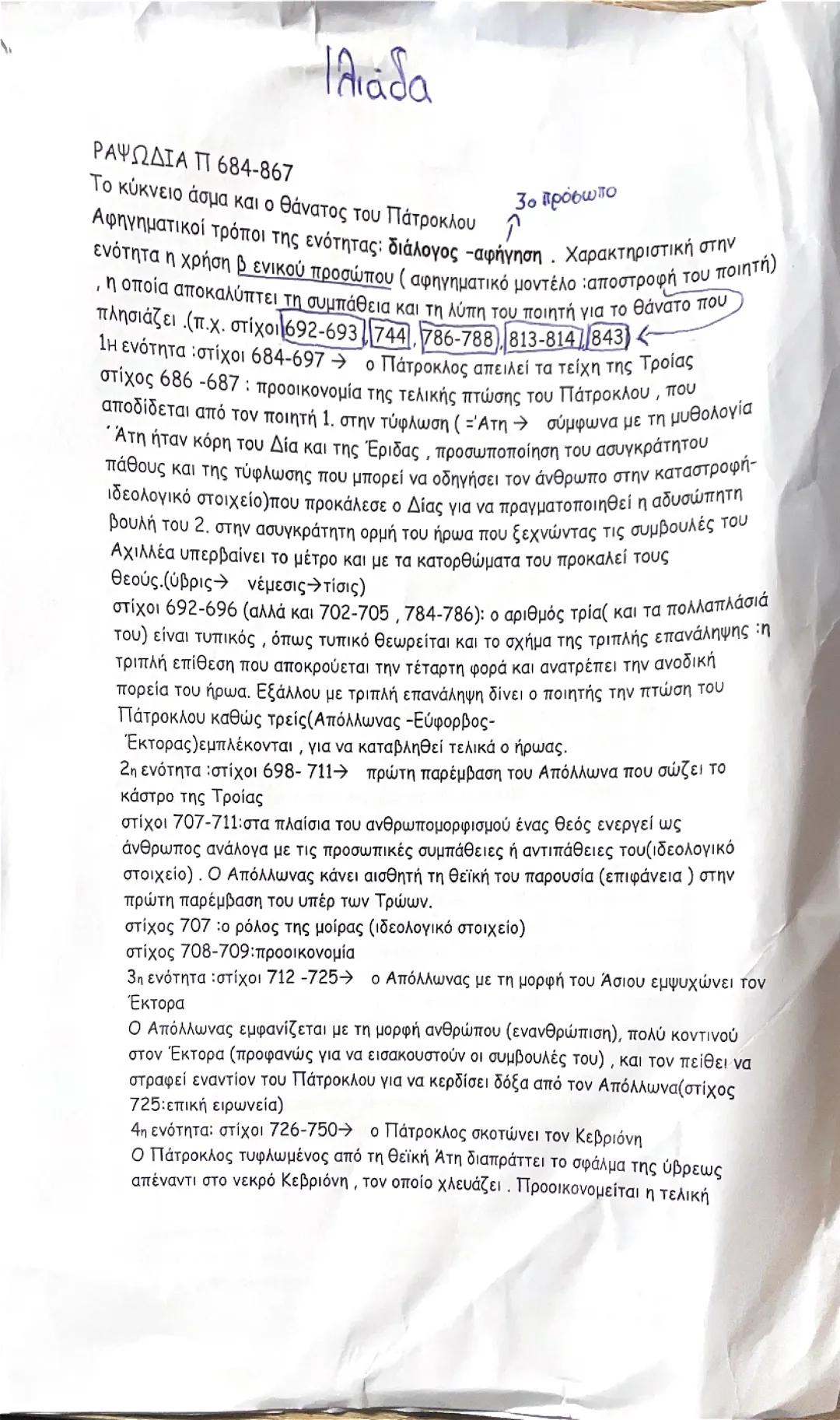 Ιλιάδα ραψωδία Π