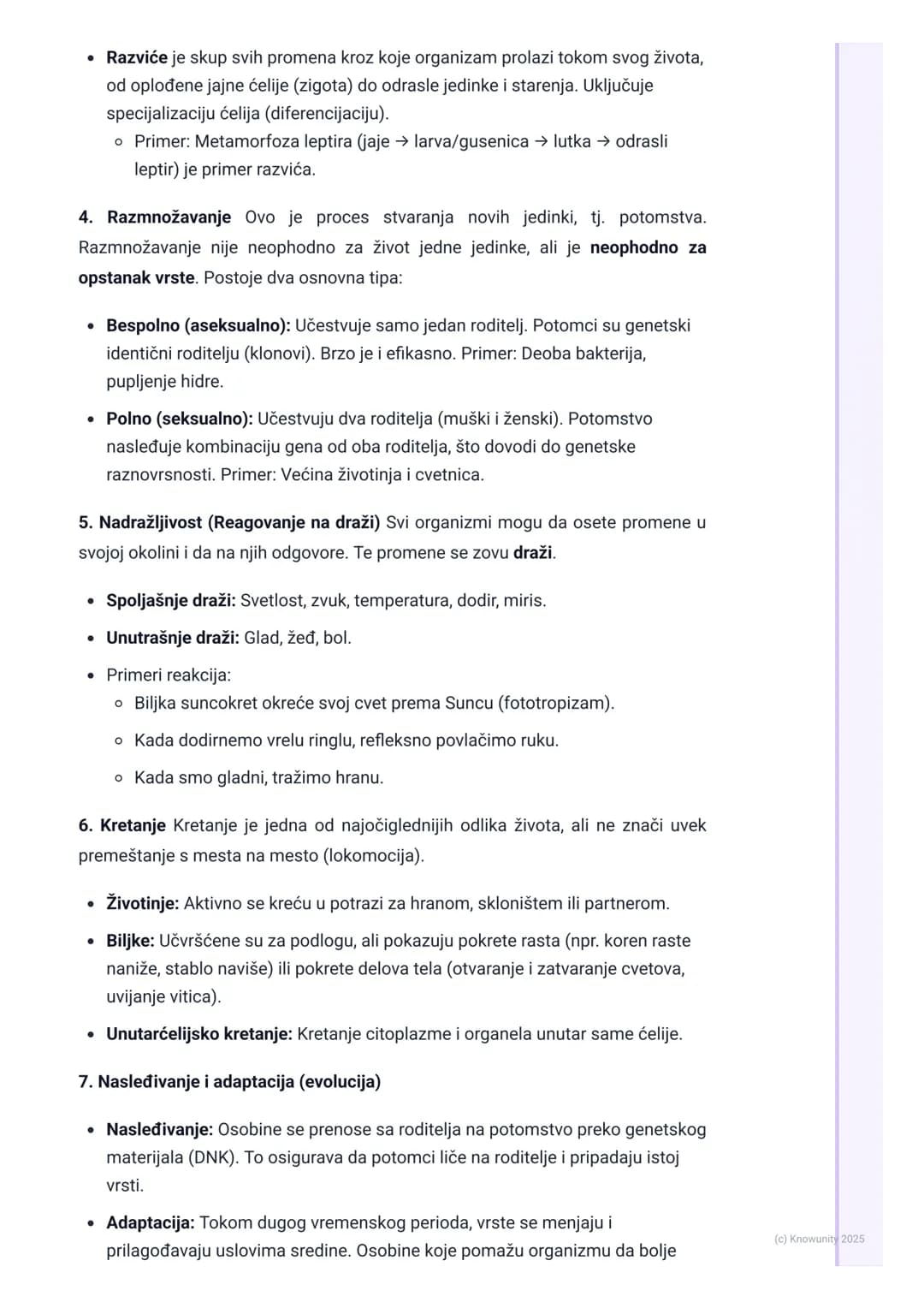 # Karakteristike živih bića
## Uvod - šta sva živa bića imaju zajedničko?
Biologija je nauka o životu. Da bismo razumeli šta je život, mor
