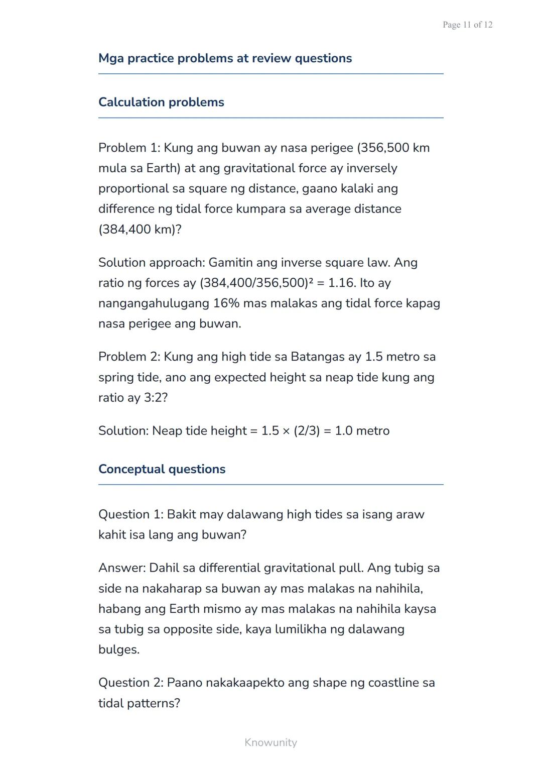 Pag-aaral ng Solar System: Paggalaw ng Buwan at
Epekto sa Tides
Pag-unawa sa paggalaw ng buwan at kung
paano ito nakakaapekto sa tides
Mga L