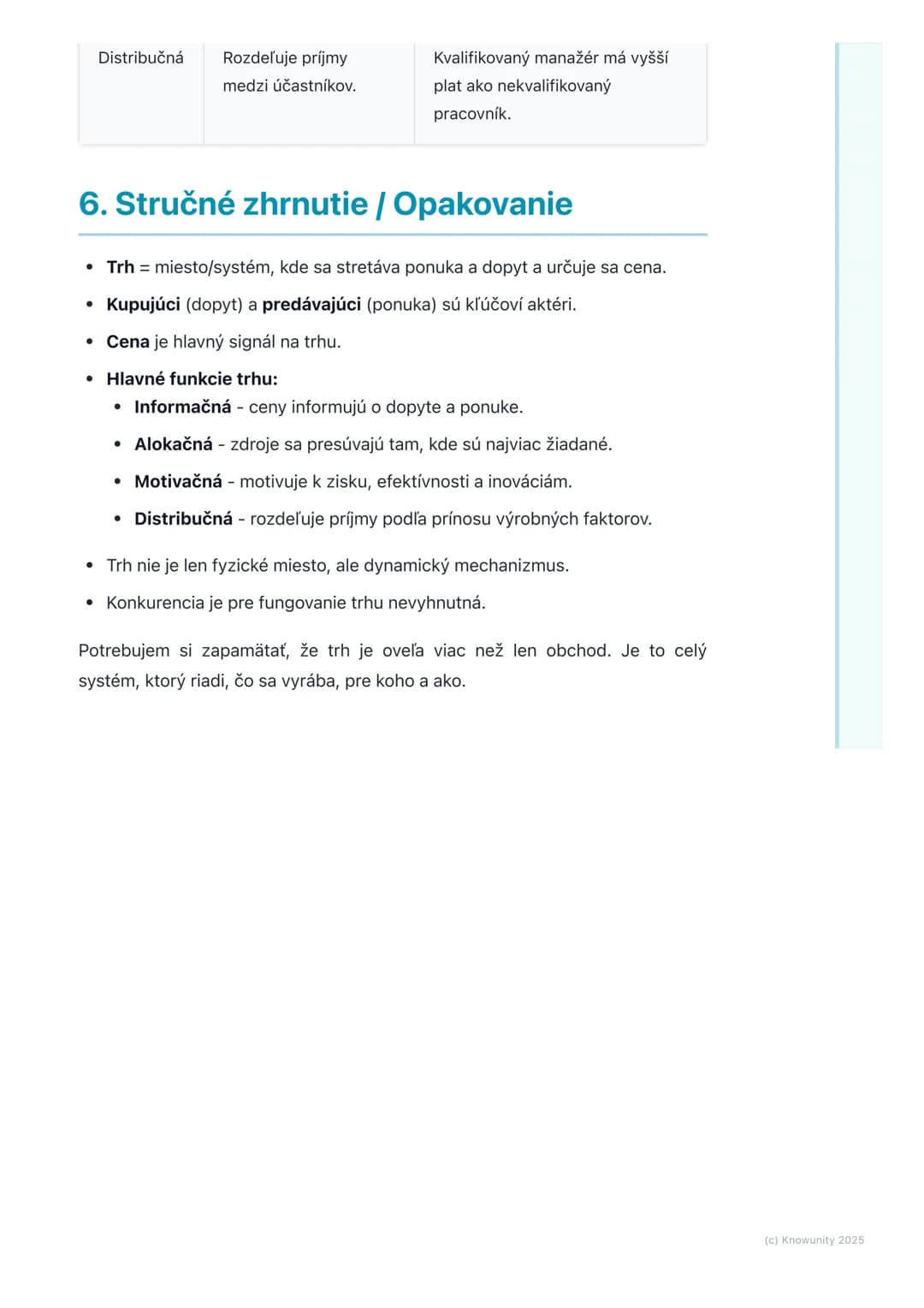 # Pojem trhu a jeho funkcie
1. Prehľad a úvod
V ekonomike je trh úplne základný pojem. Je to miesto, kde sa stretávajú ľudia,
ktorí chcú n