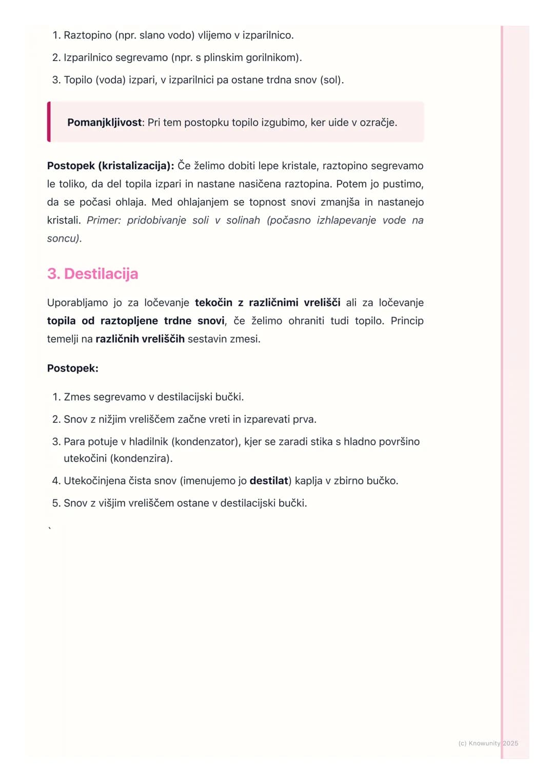# Ločevanje zmesi
## Uvod v ločevanje zmesi
Zmesi so povsod okoli nas (zrak, morska voda, solata...). V kemiji pogosto
potrebujemo čiste s