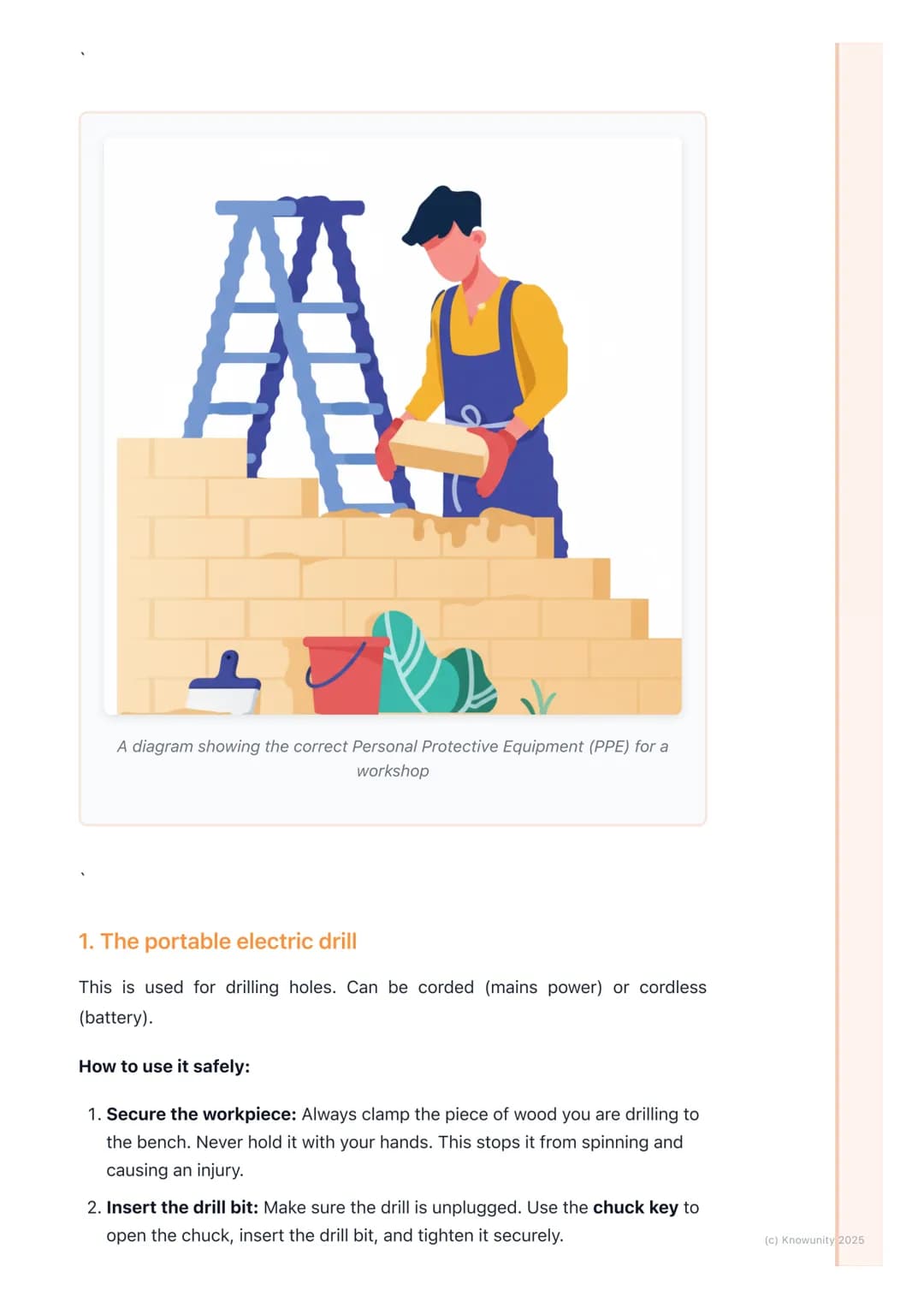 # Safe Use of Basic Power Tools
General safety rules for power tools
This is about using power tools like drills and sanders safely in the