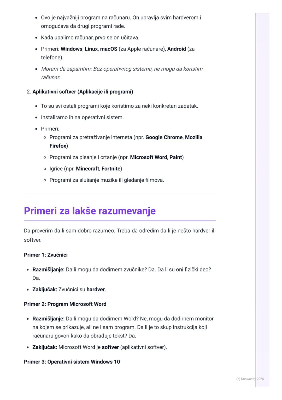 # Glavni delovi računara (hardver i
softver)
Uvod u delove računara
Računar je elektronski uređaj koji obrađuje podatke. Da bi radio, potr