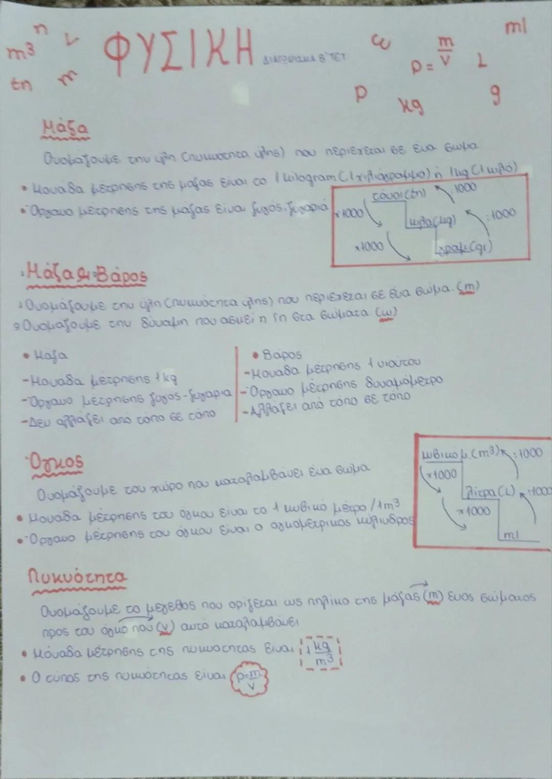 Φυσική α γυμνασίου