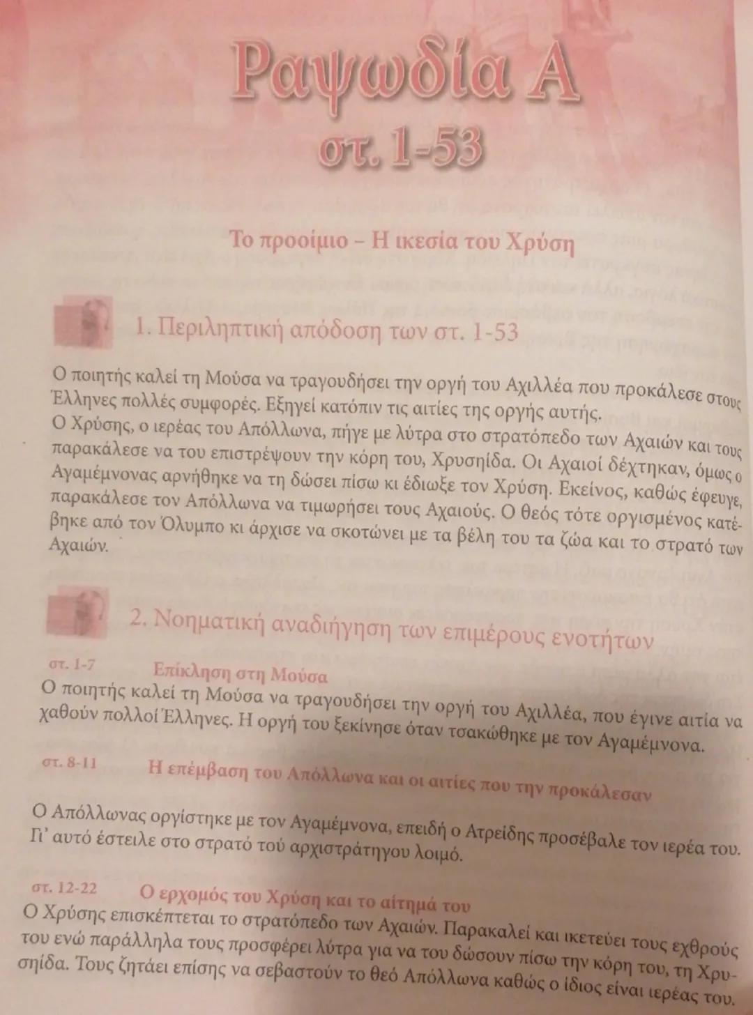 Ιλιάδα - Ραψωδία Α