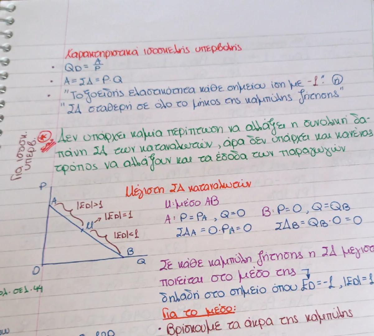 # Κεφάλαιο 2
καμπύλη ζήτησης
P: Price : τιμή
Q: Quantity : ποσότητα
ζητούμενη ποσότητα + Ζήτηση
• Ξεκινώντας από το σημείο Α μετακίνηση