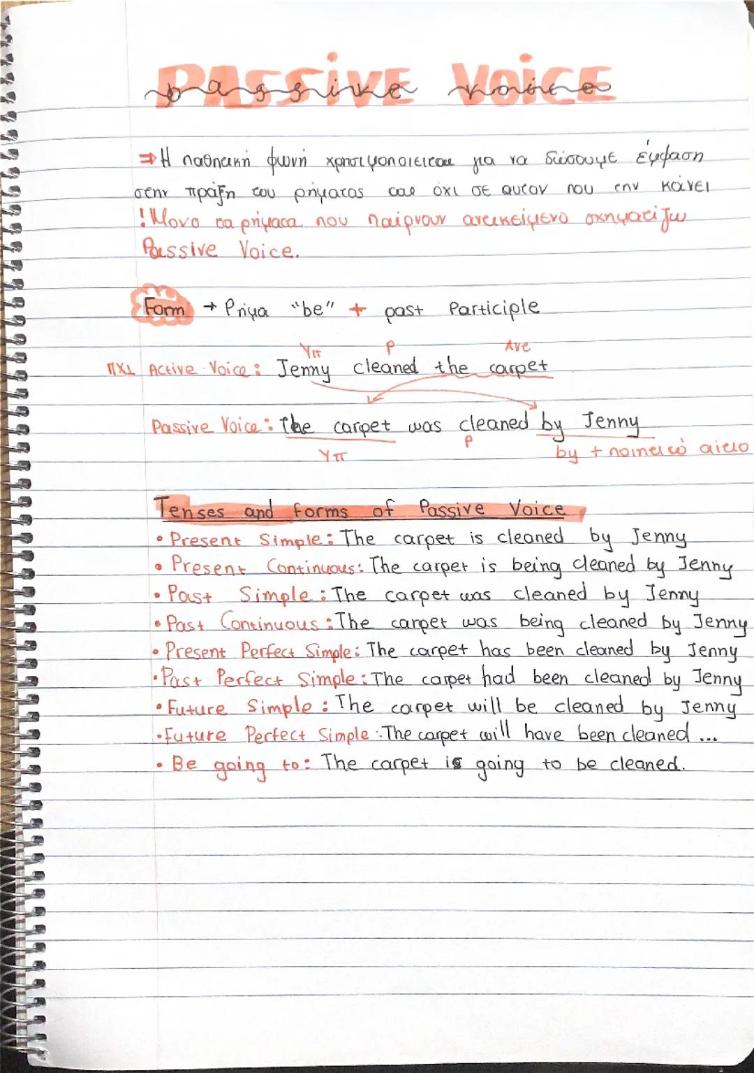 Παθητική Φωνή αγγλικά