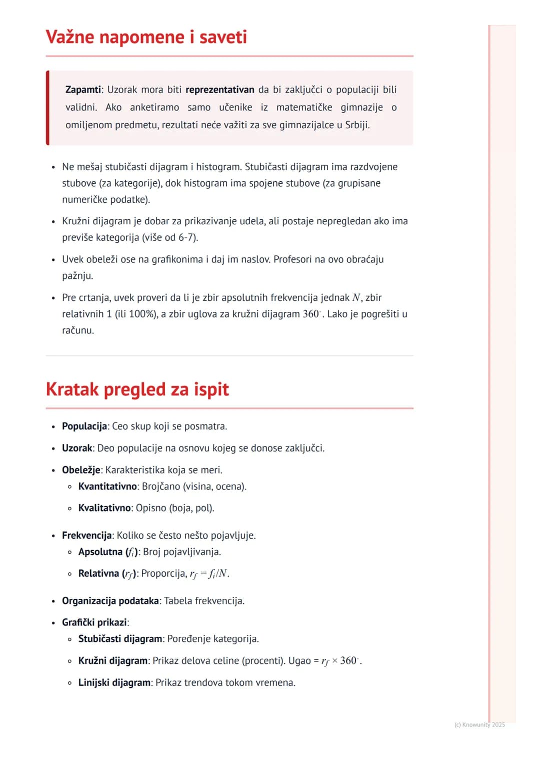 # Osnovni pojmovi statistike
## Uvod u statistiku
Statistika je grana matematike koja se bavi prikupljanjem, organizovanjem,
analizom, tum