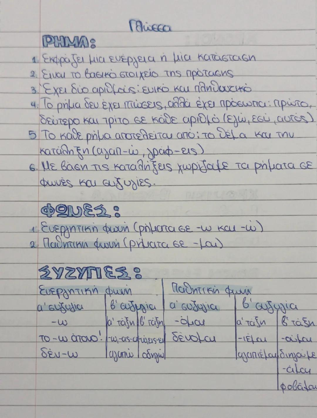 Γλώσσα Α'γυμνασιου