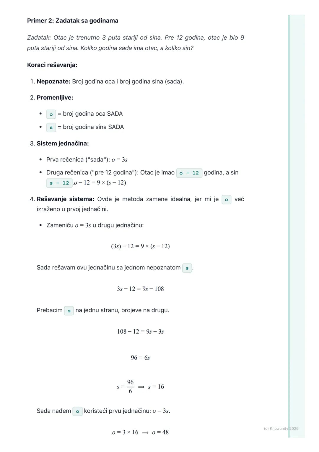 # Primena sistema linearnih
jednačina
Primena sistema linearnih jednačina
Ovo je deo gde tekstualne zadatke rešavamo pomoću matematike, ko