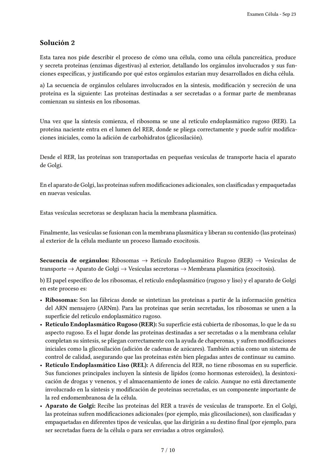 Examen Célula
Generado por Knowunity - Sep 23
Descripción: Este examen cubre la estructura, función y organización de la célula.
¡Buena s